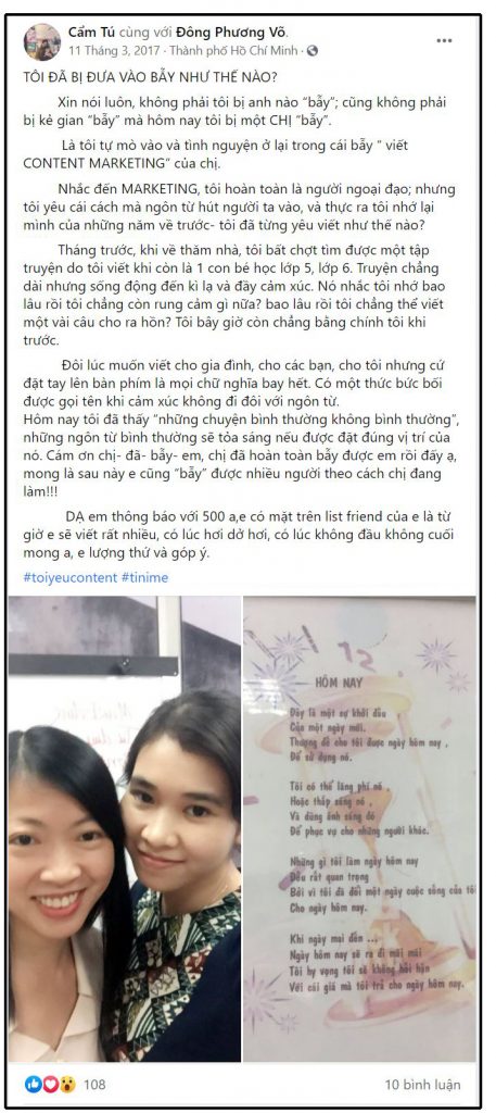 Cảm nhận học viên khóa học Content Marketing