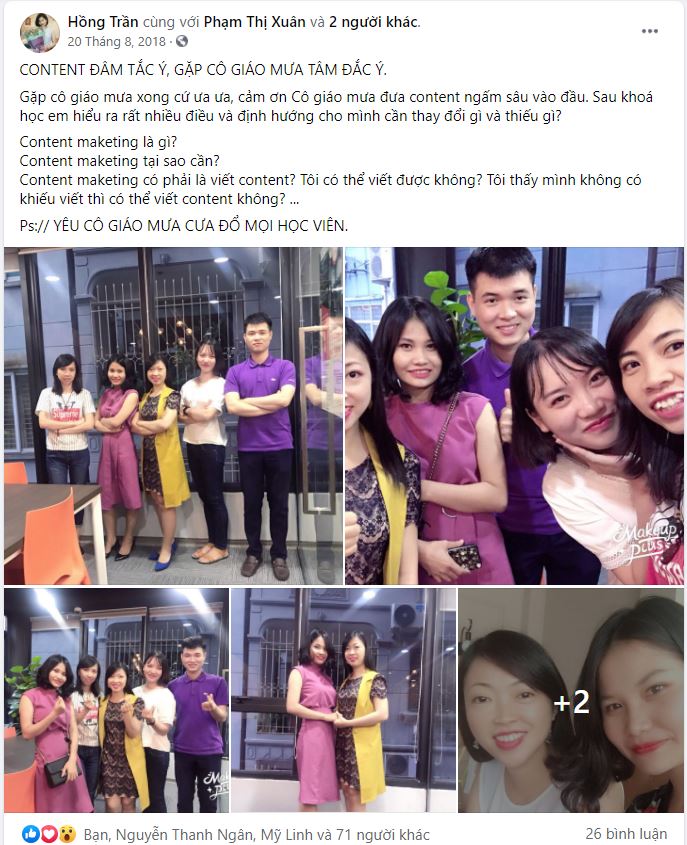 Cảm nhận học viên khóa học Content Marketing