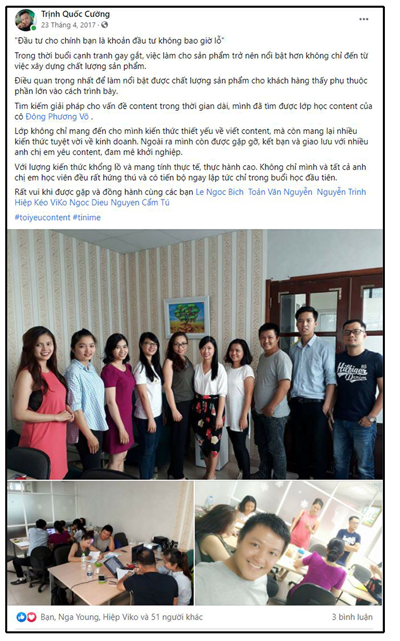 Cảm nhận học viên khóa học Content Marketing